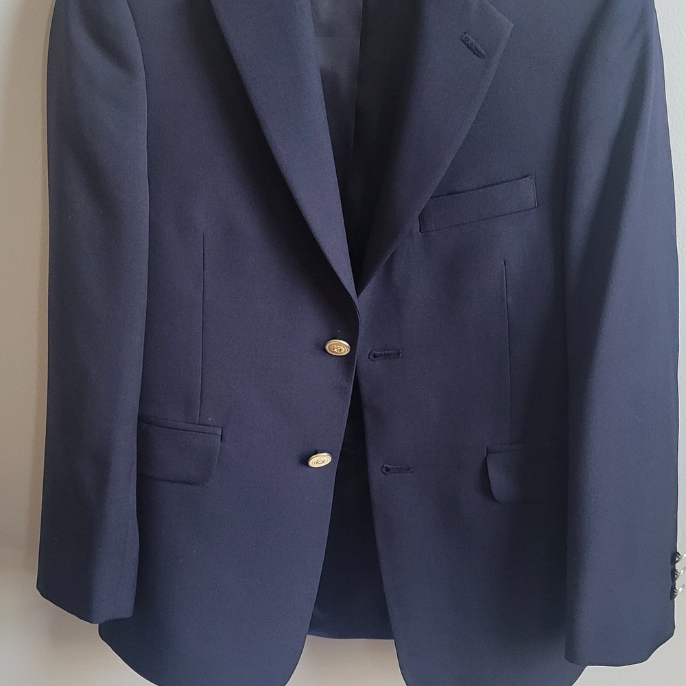 Classic Navy Boy's Two-Button Blazer